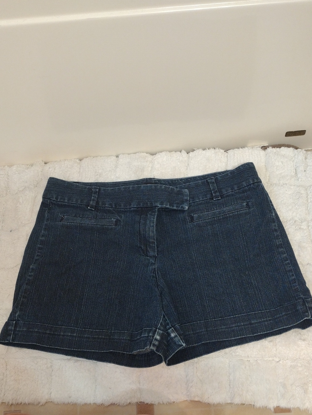 Ann Taylor Dark Blue Denim Jean Shorts Size 10